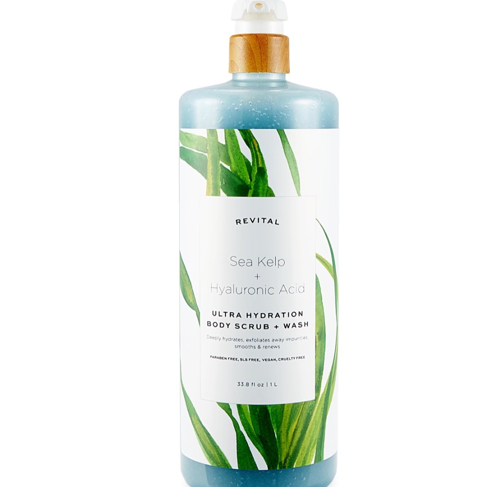 REVITAL Sea Kelp + Hyaluronic Acid Ultra Hydration Body Scrub + Wash (Liter)
